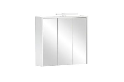 Schildmeyer Palermo 157491 - Armario con Espejo, Color Blanco Mate, 65 x 16 x 62,7 cm
