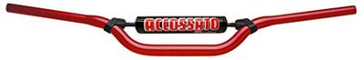 MANUBRIO ACCOSSATO MADE IN ITALY D.22, KAWASAKI > KLX 250 cc (1993-1995), COLORE ROSSO E PARACOLPI BLU (SH4B)
