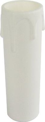 Electraline 70543 rustieke kaars, E14, H 8,5 cm, wit