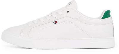 TOMMY HILFIGER Baskets Homme Icon en Cuir, Blanc (Ecru), 42