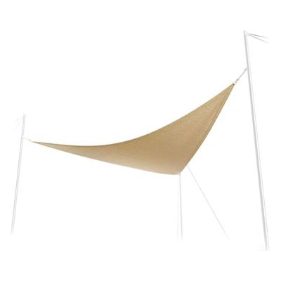 Avilia Rideau Triangulaire Ombrage Beige 4 x 4 x 4 m avec Protection UV 50 + – Voile de Soleil idéal pour Camping, Jardin, terrasse et Balcon avec Tissu Respirant en Polyester et Facile à Monter