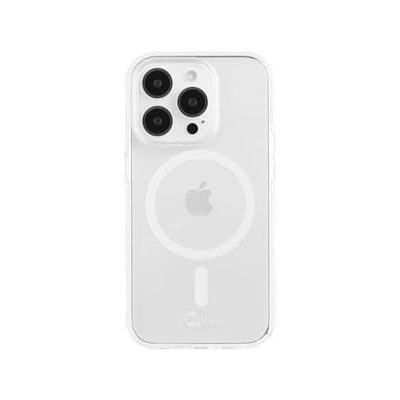 Goobay 61348 iPhone beschermhoes met MagSafe-opladering/compatibel met Apple iPhone 14 Pro Max/camerabescherming & displaybescherming/schokbestendig/transparante iPhone-hoes met magneetring