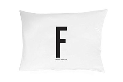 Design Letters Funda de Almohada 63x60 A-Z-P, Blanco