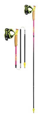 Leki Ultratrail FX.One Superlite, rosa fluo/giallo neon/carbonio naturale, 105 cm