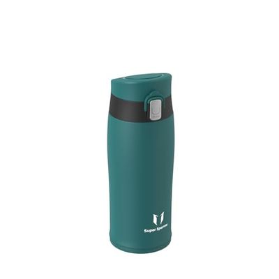 Super Sparrow Vattenflaska Barn - Dricksflaska - 350ml - Isolerad Metall Termos med Enklicksöppning - BPA-Fri - Läckfri Vattenflaska för Sport och Utomhus