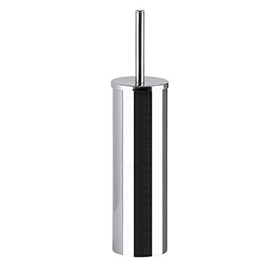 Gedy G-Jakarta Brosse WC chromée, Brosse de Bain fabriquée en Acier Inoxydable avec récipients en Verre satiné, 10 Ans de Garantie, Design : R&S, Dimensions 33,4 x 7,5 x 7,5 cm, Unique