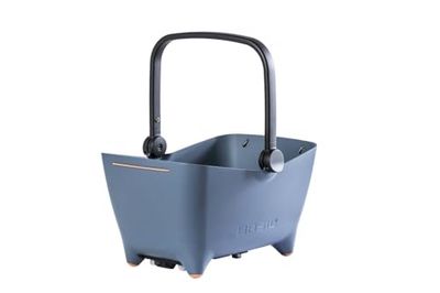 Basil Buddy MIK Panier de vélo pour Chien - 32 l, Bleu, Robuste, avec système MIK verrouillable et Plaque de Transport MIK, Parfait pour Le Transport sûr des Chiens