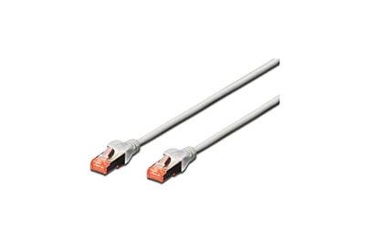 Câble Patch Ethernet Cat 6 U/UTP, Transmission jusqu'à 1Gigabit, AWG 26/7, 2 connecteurs RJ45. Idéal pour la Transmission par Fibre Optique avec des Liaisons Gigabit/LAN, 7m, Gris