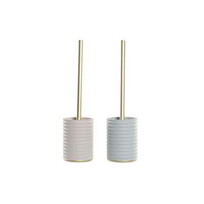 DKD Home Decor Toilet Brush, Resin, Green and Beige, Estándar