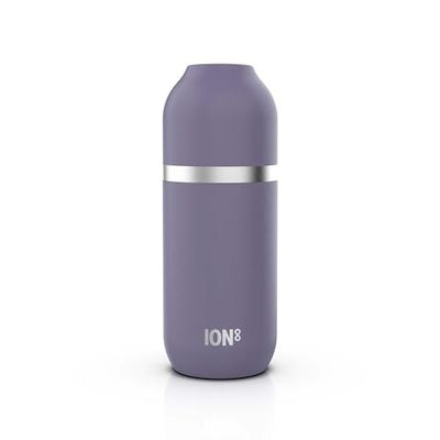 ION8 Botella Aislada al Vacío ThermoShield para Bebidas Calientes o Frías, Gran Taza Aislada, Capacidad de 2 Tazas, Tapa Magnética y Base Suave - Elegante y Ecológica, Púrpura Claro