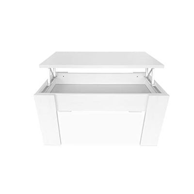 mattfy Salontafel voor koffie/thee, in hoogte verstelbaar, voor woonkamer of eetkamer, poolgrijs, afmetingen: 90 cm (breedte) x 50 cm (diepte) x 46/57 cm (hoogte)