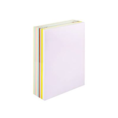 Scola Vivid Paper Stack, 500 Sheets, 125gsm, A4, Assorted Pastel Colours, Crafting, Children Art Activities & Scrapbooking, Ideal for Kids & Schools