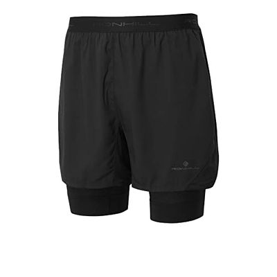 Ronhill Uomo, Tech Revive-Pantaloncini, 12,7 cm, Imperiale/Nero, XL