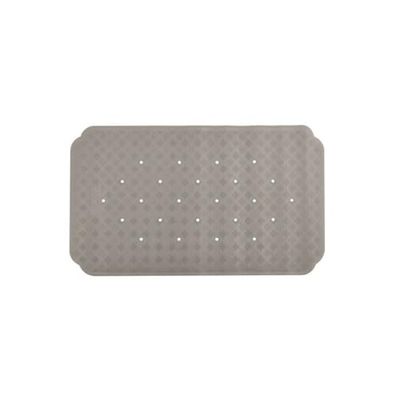 Spirella Ruby - Alfombrilla de Ducha (antibacteriana, Antideslizante, con ventosas, Aprox. 70 x 40 cm), Color Gris