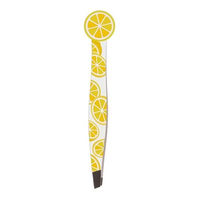 PLIC BEAUTY - Pinze per depilare Tutti Frutti Pareti Biais - Precisione Professionale - Design Ergonomico - Ideale per depilazione sopracciglia e viso - Colore limone - Acciaio inossidabile