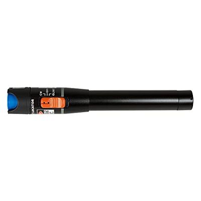 LogiLink Professional WZ0049 Verificador de continuidade de fibra ótica (10 mW, para 2,5 + 1,25 mangas), cor preta