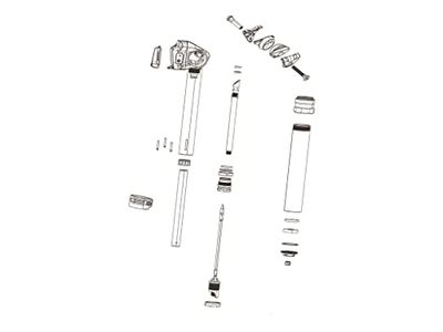 Sram, RockShox Reverb AXS A1 Post Clamp Kit Unisex adulto, nero-nero, Einheitsgröße