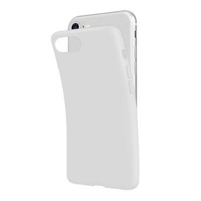 SBS Cover per iPhone SE 2022/SE 2020/8/7 Bianco Snow Pantone White, Custodia Morbida e Flessibile Antigraffio, Cover Sottile e Comoda da Tenere in Tasca, Custodia Compatibile con Ricarica Wireless