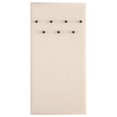 Selsey Perchero de pared acolchado Caletto Beige – 137 x 68 cm – Con 7 ganchos negros estables – Acolchado suave – Laminado robusto – Perchero de pared – Elegante y funcional – Para chaquetas, abrigos