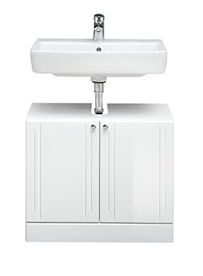 Pelipal 955.306517 Mobile sottolavabo, Legno ingegnerizzato, Bianco Lucido/Bianco, 54/65/33 cm