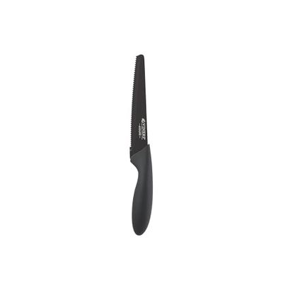 Viners Assure Serrated Utility Knife Stainless Steel Blade with Squared Tip for Safety, Soft Grip Handle, Non-Stick Coating, Rust-Resistant, Ideal for Slicing & Trimming