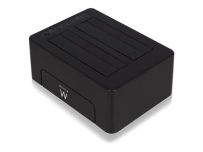 Ewent EW7014 USB 3.1 Gen-1 Dual Docking Station with Cloning Function Black