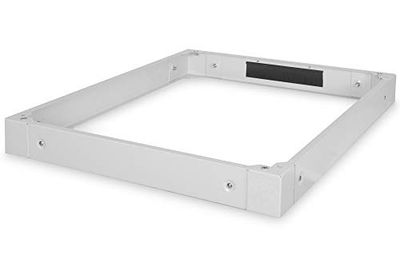 DIGITUS Base de 10 cm para armarios para servidores Unique de DIGITUS, 80 x 100 cm, espacio para guardar cables sobrantes, gris