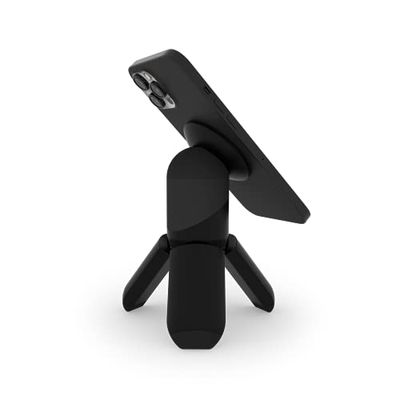 STM MagPod - iPhone MagSafe-statief - Verstelbare iPhone-houder voor optimale kijkhoeken, selfies en vlogging - intrekbare poten voor eenvoudige opslag en draagbaarheid - zwart (stm-935-326Y-02)