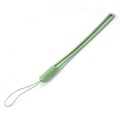 Polsband, zacht, elastisch siliconen, mobiele telefoon, polsband, kleurrijk, eenvoudig, polsband voor mobiele telefoons, USB-camera's, sleutelhanger, portefeuille, MP3, MP4 - groen