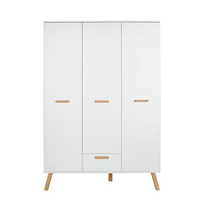 trendteam smart living - Armoire - Chambre de bébé - Tapis - Dimensions d'assemblage (LxHxP) 130 x 190 x 60 cm - Couleur Blanche - 197661301