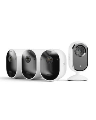 Arlo Pro 5 Security Camera Outdoor Wireless with Indoor Camera Pair Wired, 2K Indoor & Outdoor Camera Kit, Dual-Band Wifi, Free Trial of Secure, Advanced Colour Night Vision, 5 Cameras, White