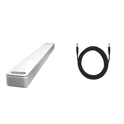 Bose Smart Soundbar 900 con Dolby Atmos e assistente vocale Alexa, in bianco - Ottieni un rimborso di € 200 & Bass Module Connection Cable