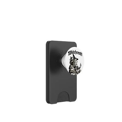 Horreur Sorcière Chat Noir Occulte Sorcellerie Magie Noire Goth PopSockets PopWallet pour MagSafe