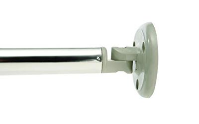 Croydex Shower Curtain Rod, Aluminium, Chrome, One Size