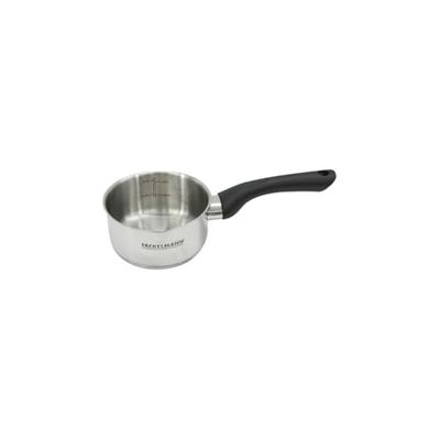 Fackelmann 680341 Casserole 12 cm en inox, de cuisine, tous feux, Petite, sans PFAS, Acier inoxydable 18/8, Gris, 12 x 6 cm