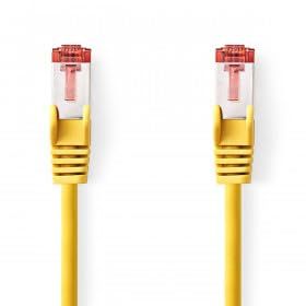 NEDIS Câble Cat 6 | Connecteur RJ45 (8P8C) | Fiche RJ45 (8P8C) | SF/UTP | 0,50 m | Rond | PVC LSZH | Jaune | Sac en plastique