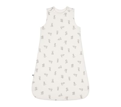 Petit Bateau A0AS3 Slaapzak zonder mouwen, Marshmallow/Gris, 6-18 maanden, uniseks, Marshmallow/Gris, 6-18 Maanden
