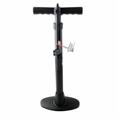 Werkplaatspomp zonder manometer, compact en draagbaar, voor het oppompen van banden en opblaasbare voorwerpen in het huishouden en op het werk.
