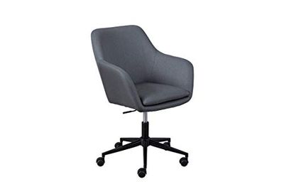 Inter Link - Sedia girevole - Sedia da ufficio - Home Office - Sedile a secchiello - Altezza regolabile - Ruote di sicurezza - Workrelaxed - Fino a circa 100 Kg - Grigio