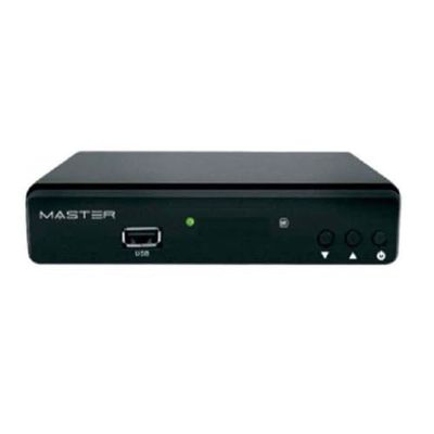 Ricevitore TV HD multi-funzione, ingressi HDMI e USB, ideale per accedere a canali digitali e contenuti multimediali.