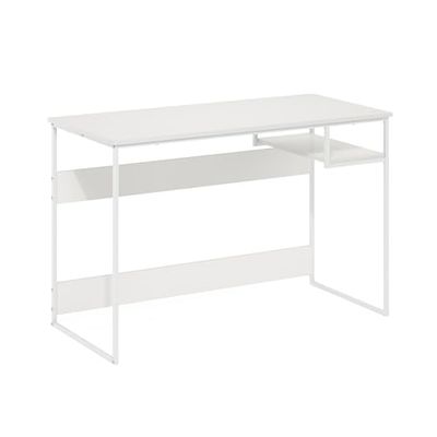 Furinno Modern Lifestyle Study, Computer Bureau, Engineered Wood, Massief Wit/Wit, 114cm Breed