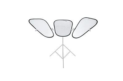 Manfrotto - Conjunto de difusores de luz com 3 painéis, cor prateada e branco