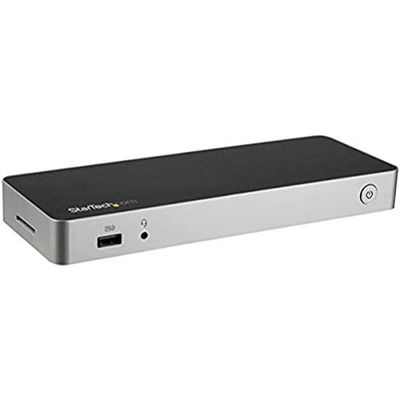 StarTech.com Dock USB C para 2 Monitores 4K 30Hz con HDMI y DisplayPort - Entrega de Potencia 60W - SD - Hub 4x Puertos USB-A 3.0 - Gb Ethernet - Audio - Compatible con Thunderbolt 3 (DK30CHDDPPD)