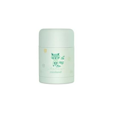 Miniland - Thermosfles voor babyvoeding van roestvrij staal, luchtdichte sluiting en dubbelwandig, houdt temperatuur meer dan 24 uur koud en warm, 600 ml (mint)