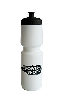 POWERSHOT Sport Bottiglia d'Acqua - Colore della Bottiglia e del Coperchio a Scelta! (Nero, Blu)