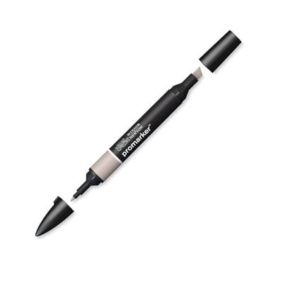 Winsor & Newton " ProMarker " 0203133 – professionell layoutmärkpenna – 2 spetsar, fin och bred för ritningar, design och layouter – varm grå 2