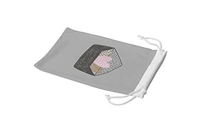 Bonamaison Imprimé Numériquement Lunettes Étui avec Cordon de Serrage, 100% Coton, Sac Lunettes, Pochette à Lunettes, 1 Pièce, Taille: 11x19 Cm