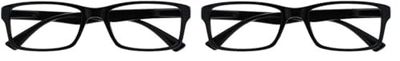 OPULIZE The Reading Glasses Company Black Readers Designer Style Mens Womens UVR092BK +1.50 (Pack of 2)