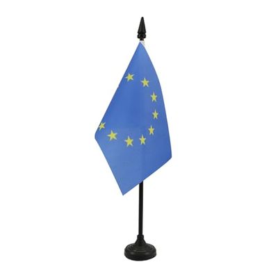 BANDIERA DA TAVOLO EUROPA 15x10cm - PICCOLA BANDIERINA UNIONE EUROPEA – UE 10 x 15 cm - AZ FLAG