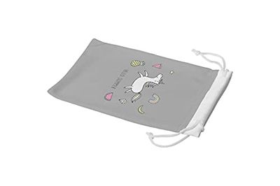 Bonamaison Imprimé Numériquement Lunettes Étui avec Cordon de Serrage, 100% Coton, Sac Lunettes, Pochette à Lunettes, 1 Pièce, Taille: 11x19 Cm
